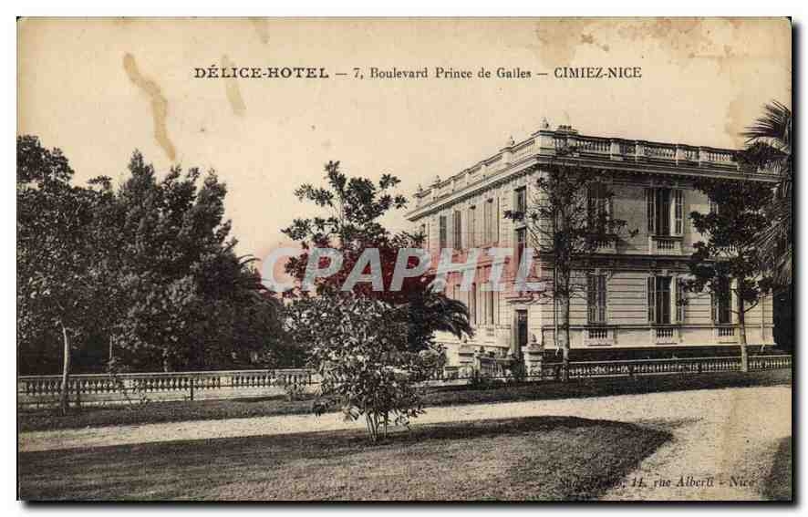 CPA Delice Hotel Boulevard Prince de Galles Cimiez Nice 