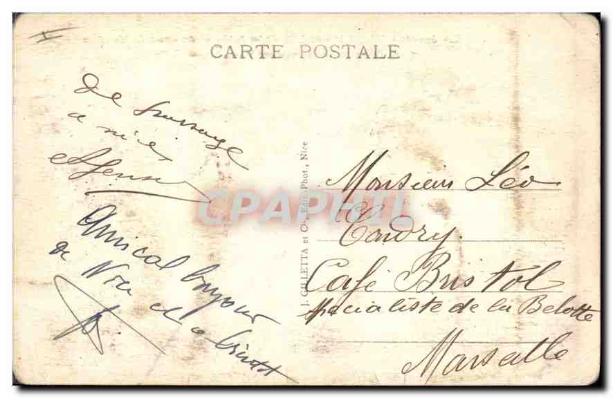 Nice - Gärten Albert I - Palast der Jetée und Avenue de Verdun — Edit. Gilletta, n°75 — Rückseite