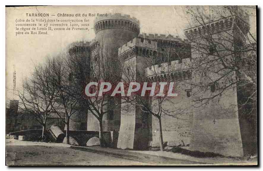 CPA Tarascon Chateau dit du Roi Rene Cote de la Ville 