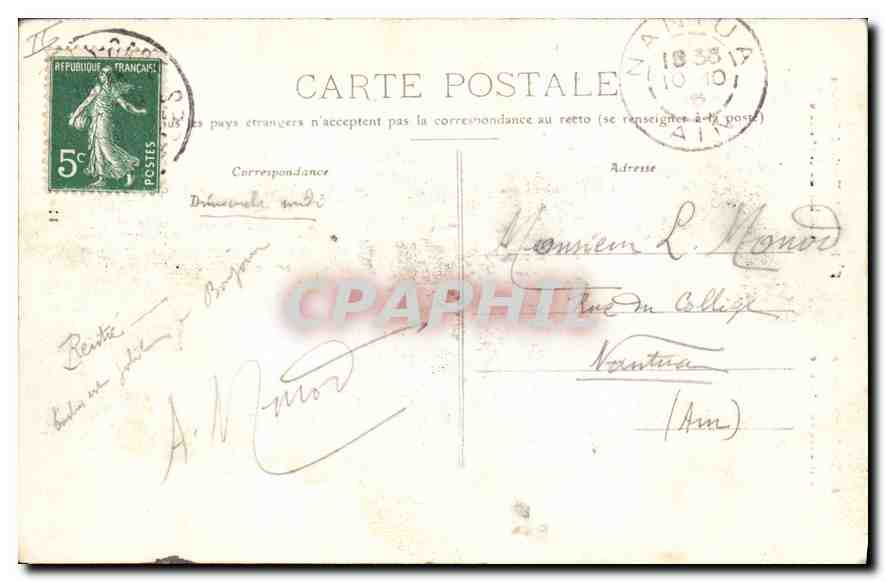 CPA Entree Primitive de l'Eglise Sainte Marthe a Tarascon  — Rückseite