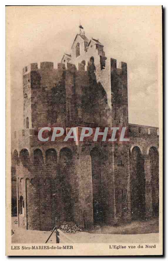 Les Saintes-Maries-de-la-Mer — Die Kirche aus nördlicher Richtung — Ausgabe des Presbyteriums