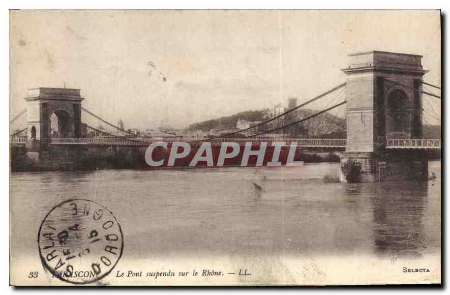 CPA Tarascon Le Pont suspendu sur le Rhone 