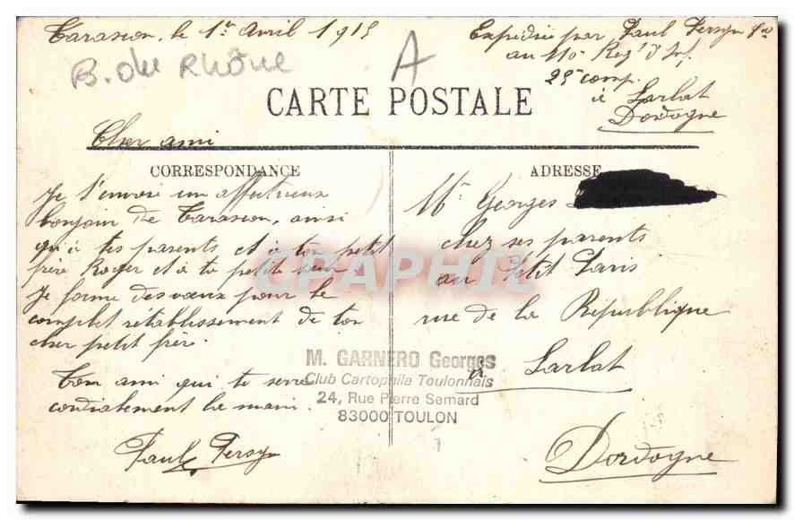 CPA Tarascon Le Pont suspendu sur le Rhone  — Verso