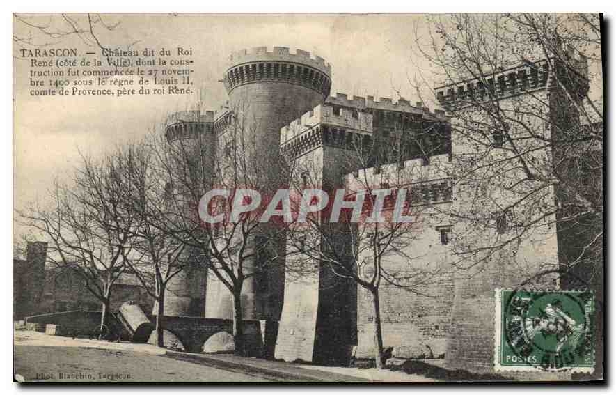 CPA Tarascon Chateau dit du Roi Rene Cote de la Ville 