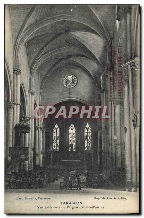Tarascon — Vue intérieure de l'Église Sainte-Marthe — Phot. Bianchile, Tarascon