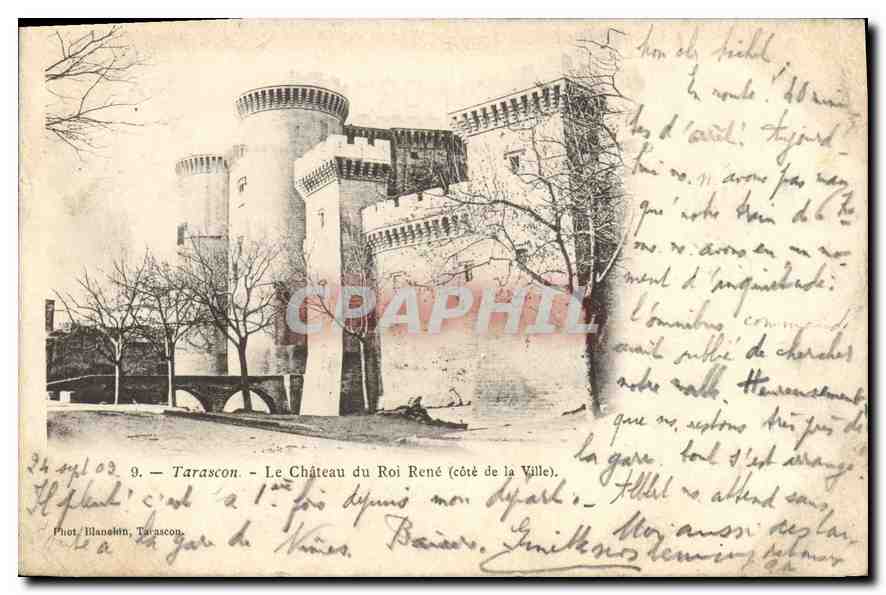 CPA Tarascon Le Chateau du Roi Rene Cote de la Ville 