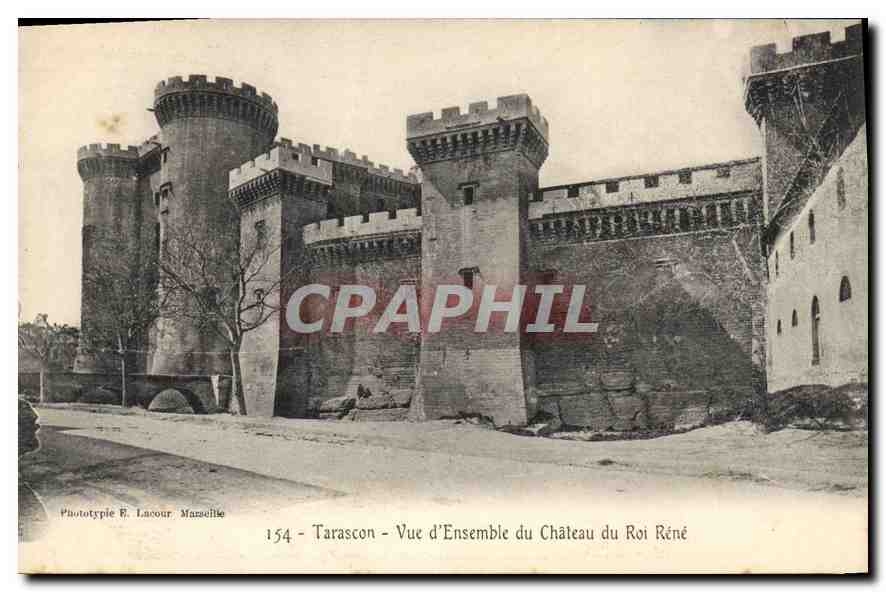 Tarascon — Ansicht des Schlosses des Königs René — Phototypie F. Lacour, Marseille, n° 154