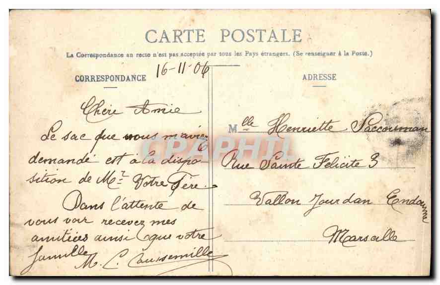 CPA Tarascon Chateau dit du Roi Rene Cote du Rhone  — Rückseite