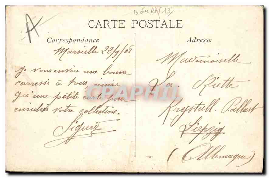 CPA Tarascon Eglise Ste Marthe  — Rückseite