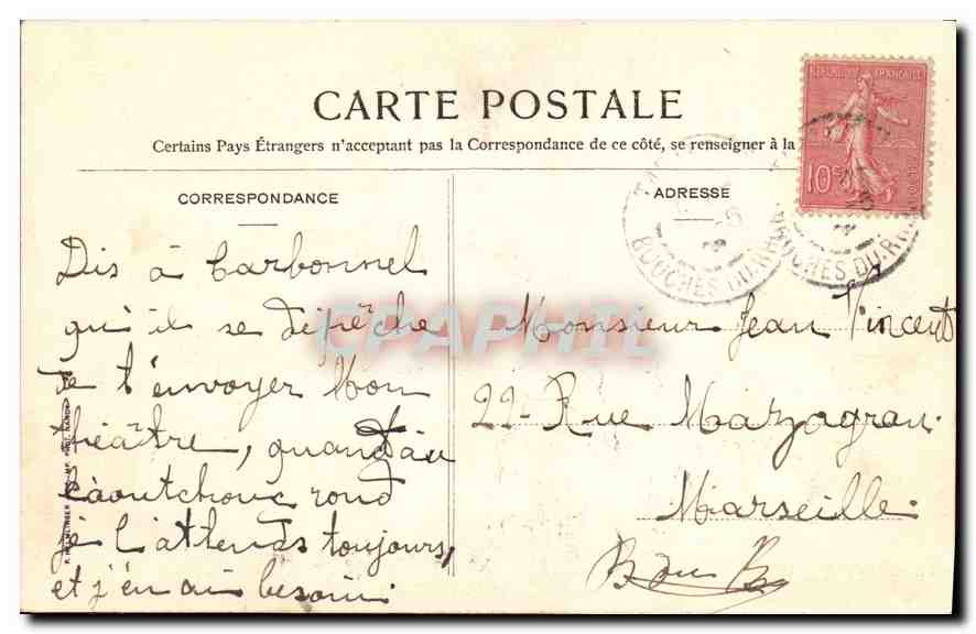 CPA Tarascon Eglise Sainte Marthe Portail principal  — Rückseite