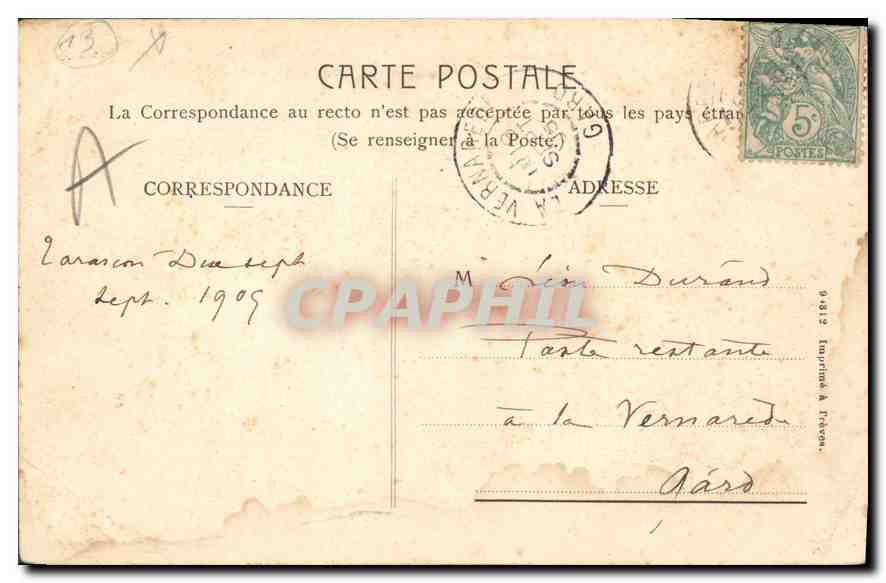 CPA Tarascon Chateau dit du Roi Rene cote de la ville  — Rückseite