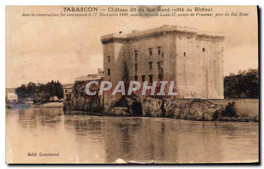Tarascon — Schloss genannt König Renés (Seite des Rhônes) — Edit Cournand