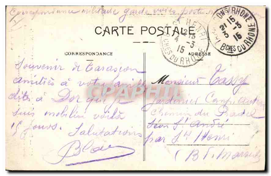 Hauptportal der Abtei Saint-Michel de Gravascon — Ehemalige Abtei der Prämonstratenser — Verlag L. A. Coll. n°278 — Rückseite
