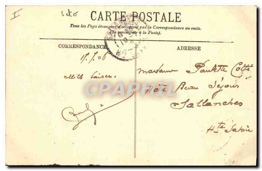CPA Versailles Les Grands Eaux  — Verso