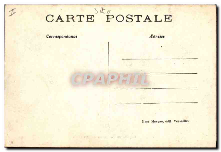 Façade du Palais de VERSAILLES — éditeur Mme Morgau, Versailles — Rückseite