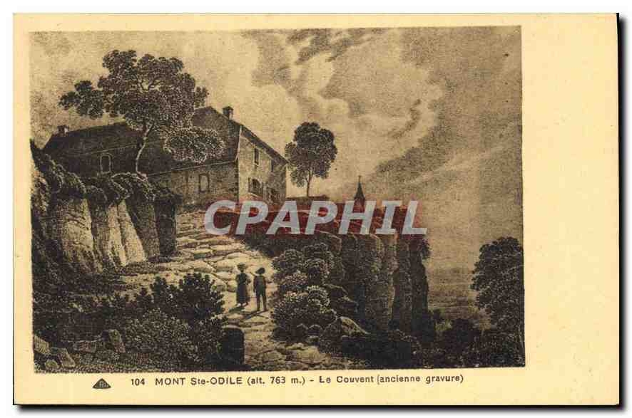 CPA Mont Ste Odile Le Couvent ancienne gravure 