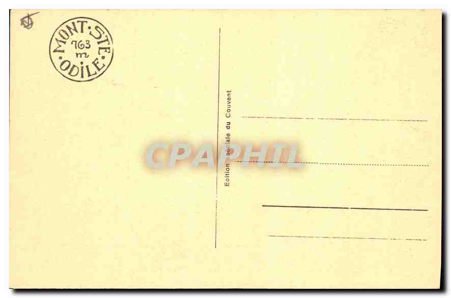 CPA Mont Ste Odile Le Couvent ancienne gravure  — Verso
