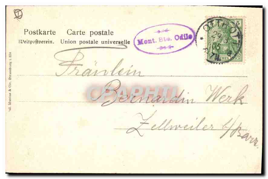 CPA St Odilien Lourdes Grotte  — Verso