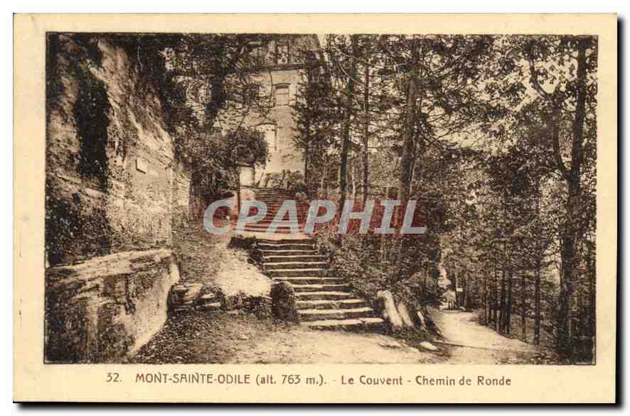 CPA Mont Sainte Odile Le Couvent Chemin de Ronde 