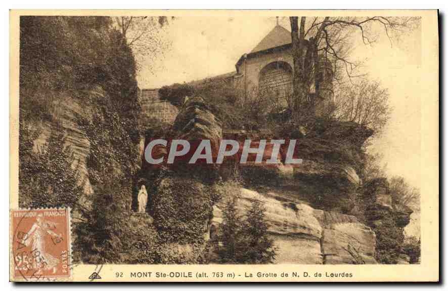 CPA Mont Ste Odile La Grotte de ND de Lourdes 