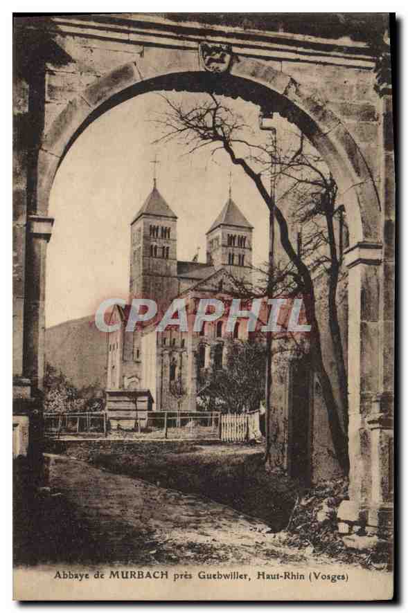 Abtei Murbach in der Nähe von Guebwiller, Haut-Rhin (Vosges) — Ansicht unter einem Portal — J. Renta, Verlag