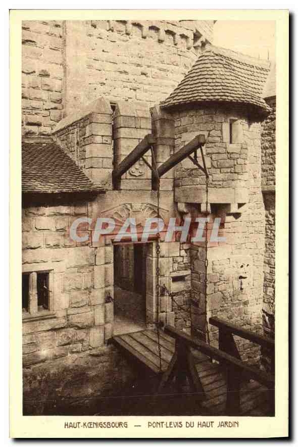 CPA Haut Koenigsbourg Pont Levis du Haut Jardin 