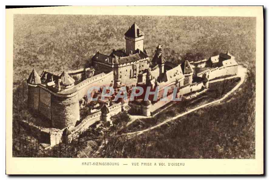 CPA Haut Koenigsbourg Vue prise a vol d'oiseau 
