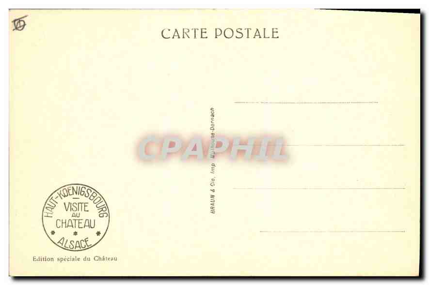 CPA Haut Koenigsbourg Vue prise a vol d'oiseau  — Rückseite