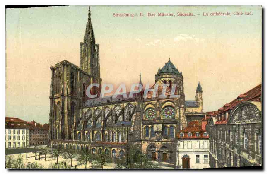 CPA Strassburg Das Munster Sudseite La cathedrale Cote sud 