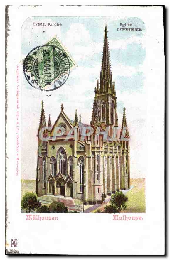 CPA Mulhouse Eglise Protestante 
