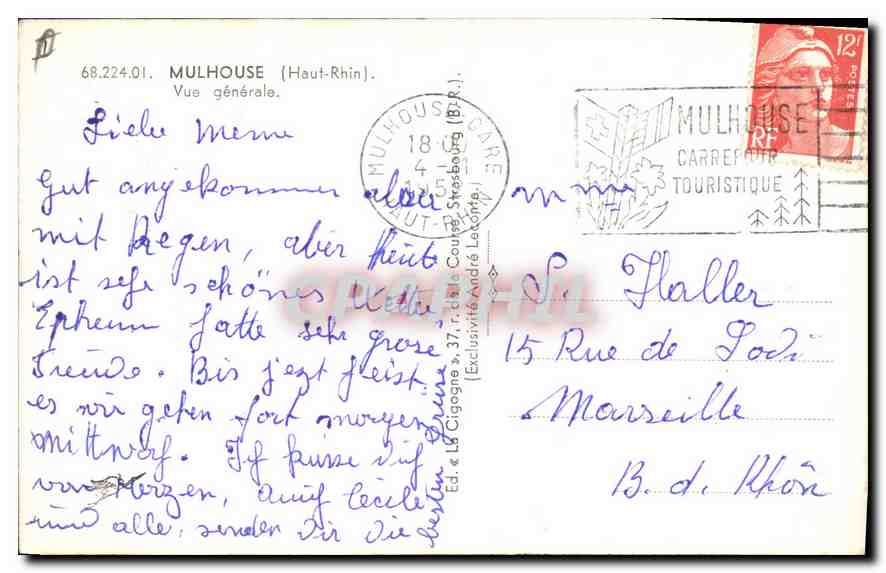 CPA Mulhouse Haut Rhin Vue generale  — Rückseite