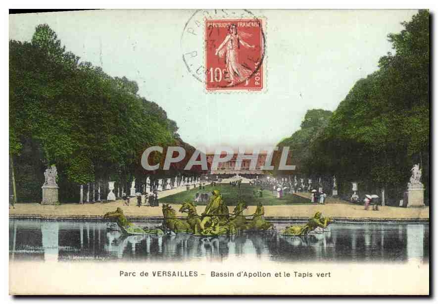 CPA Parc de Versailles Bassin d'Apollon et le Tapis vert 