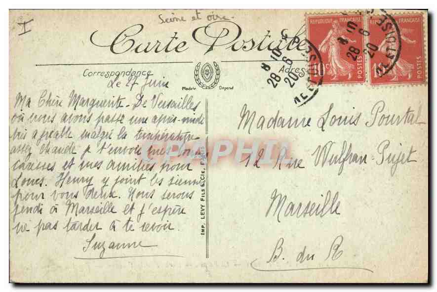 CPA Versailles Parc du Petit Trianon La Ferme  — Verso