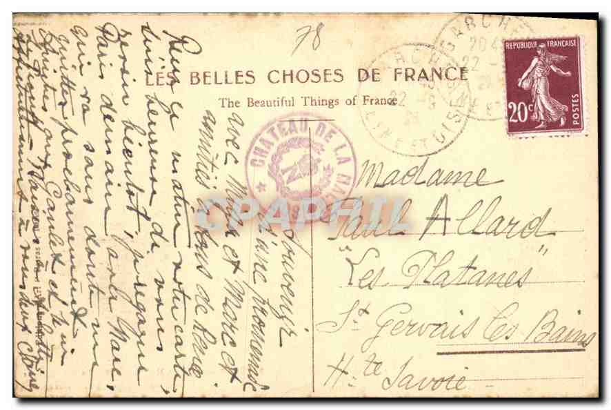 CPA Le Chateau de la Malmaison La Bibliotheque  — Rückseite