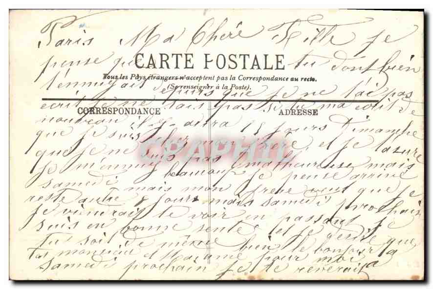 Versailles — Vue générale prise à vol d'oiseau, sur le Château, le Parc et la Ville — LL. n° 976 — Rückseite