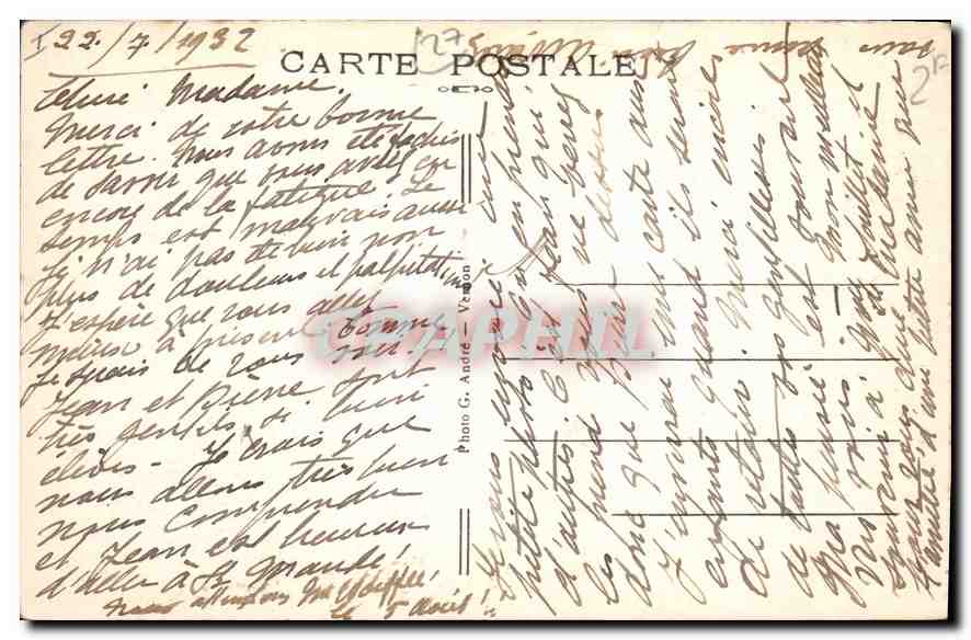 CPA Vernon Notre Dame et Vieille Maison  — Rückseite