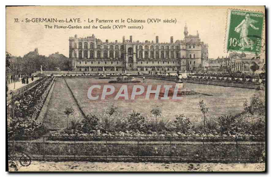 CPA St Germain en Laye Le Parterre et le Chateau XVI siecle 