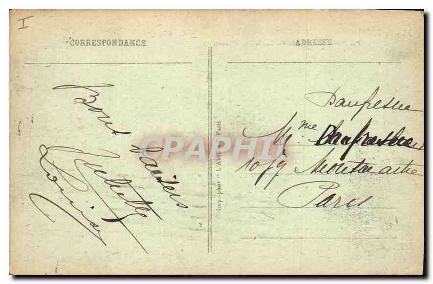 CPA St Germain en Laye Le Parterre et le Chateau XVI siecle  — Verso