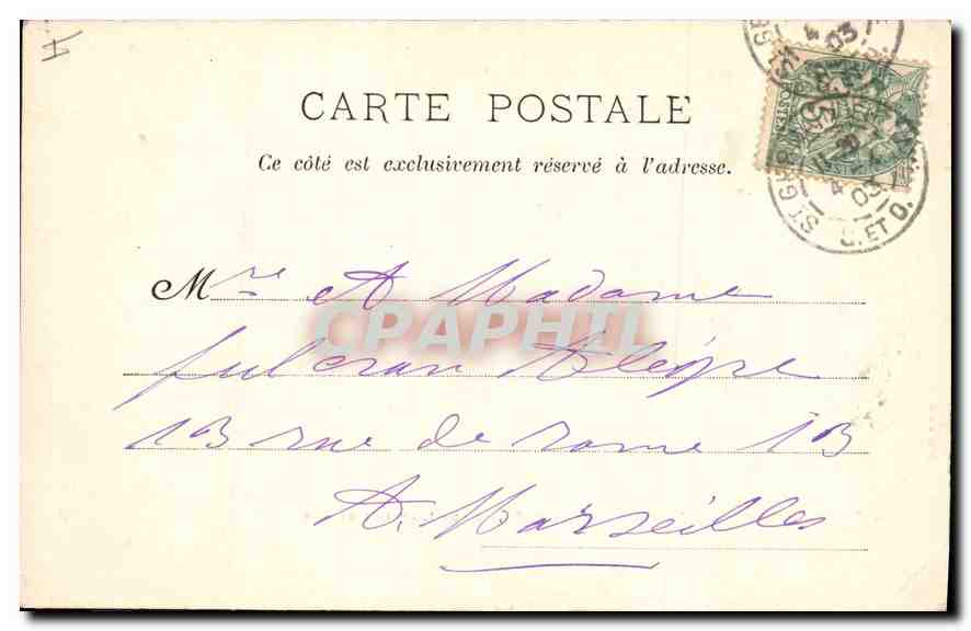 CPA Saint Germain en Laye Le Chateau facade Ouest en restauration  — Verso