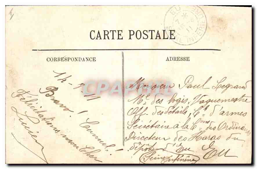 CPA Paris L'Eglise Notre Dame  — Verso