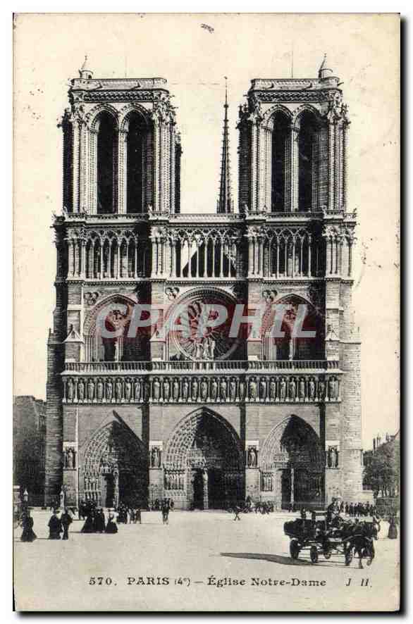 CPA Paris Eglise Notre Dame 