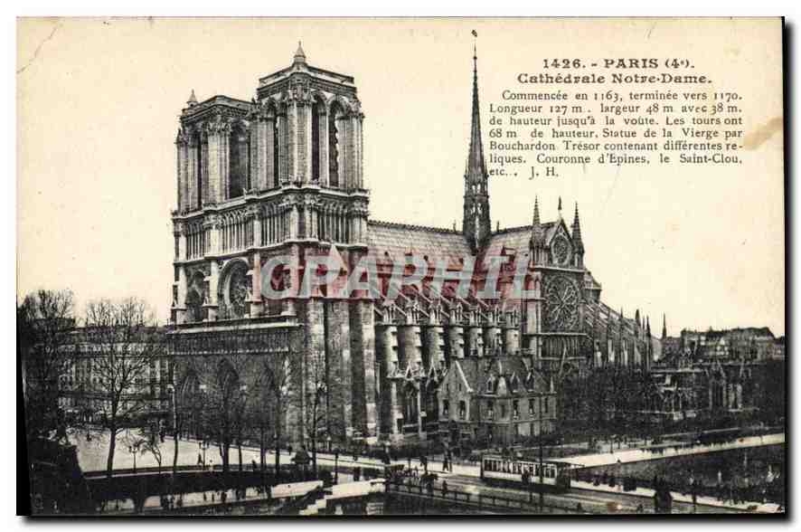 CPA Paris Cathedrale Notre Dame 