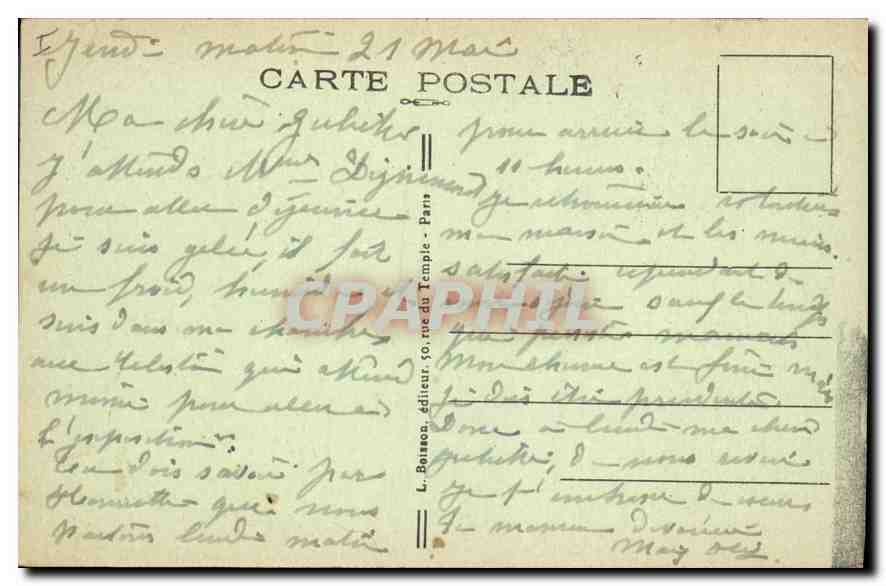 CPA Paris Cathedrale Notre Dame  — Verso