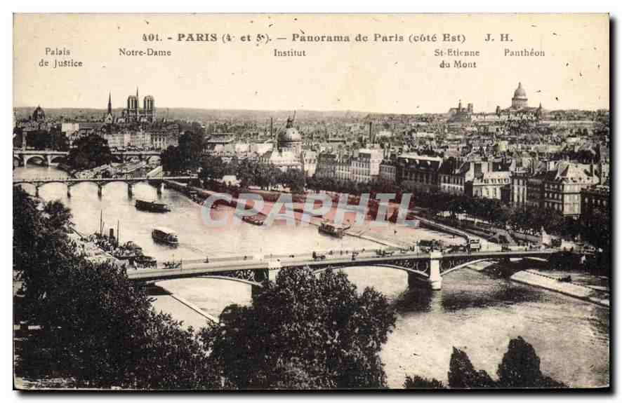 CPA Paris Panorama de Paris cote Est 