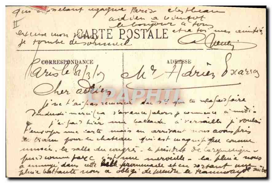 CPA Paris La Conciergerie  — Rückseite