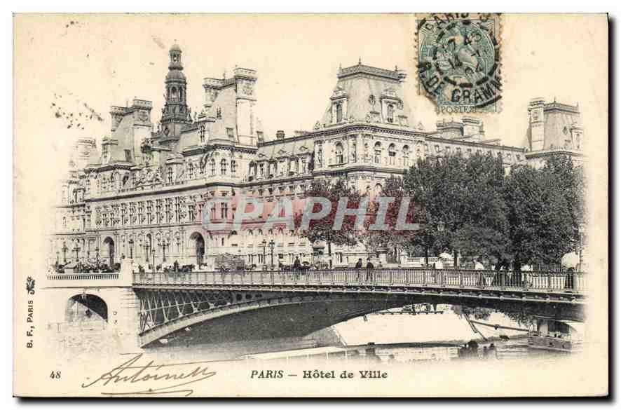 Paris — Hôtel de Ville — B. F., Paris, n°48
