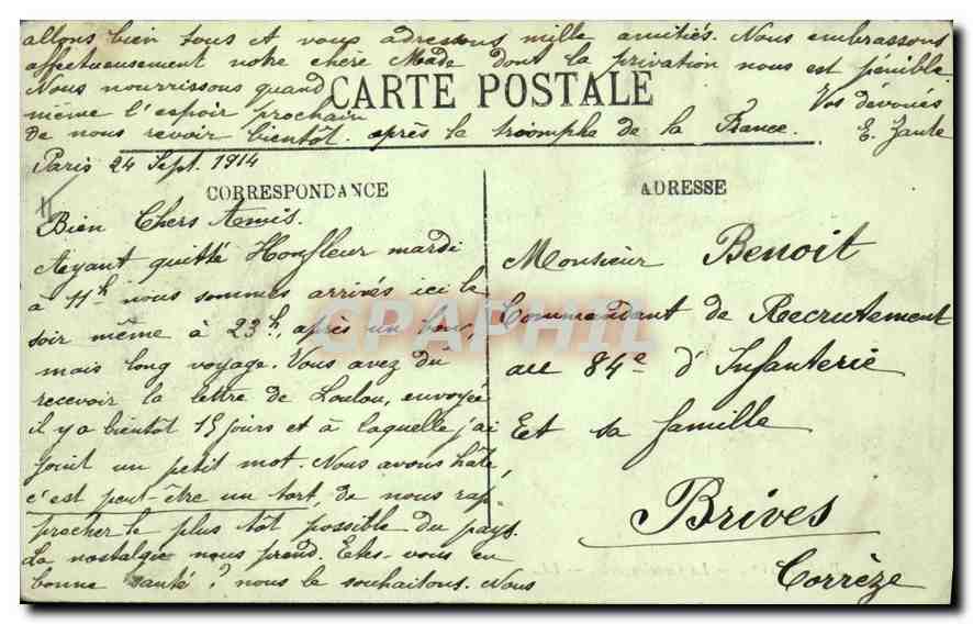 CPA Paris La Conciergerie  — Rückseite