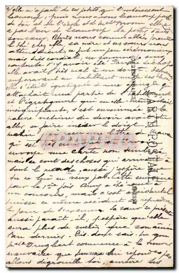 CPA Paris L'Abside de Notre Dame  — Verso