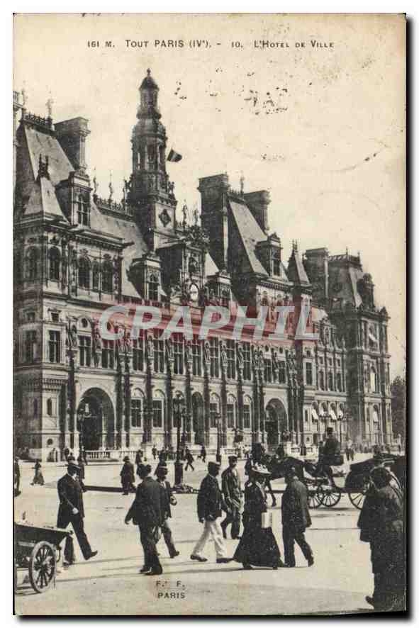 CPA Tout Paris L'Hotel de Ville 