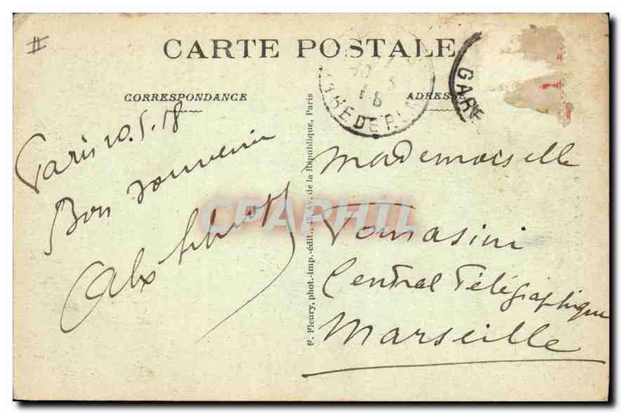 CPA Tout Paris L'Hotel de Ville  — Rückseite